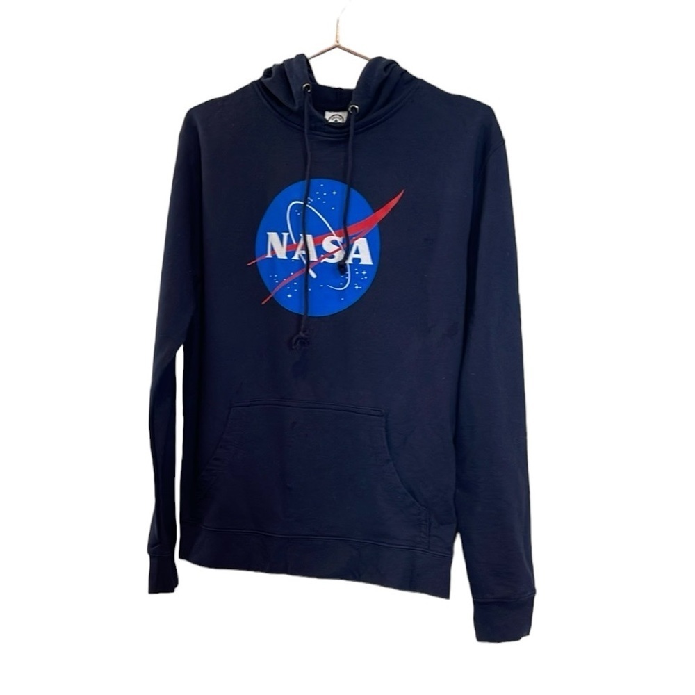 NASA blue sweatshirt hoodie. Delta fleece Size medium.